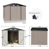 6x8 FT Tall Metal Outdoor Storage Shed Waterproof and Rot-Proof Garden Sheds with Floor Frame Foundation Base Kit