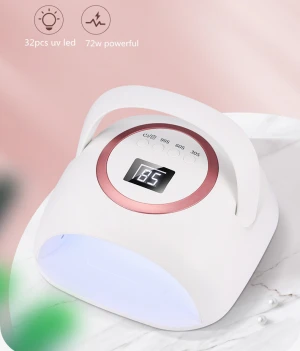 72W  Led Nail Lamp Rechargeable Wireless Sun Uv Nail Dryer