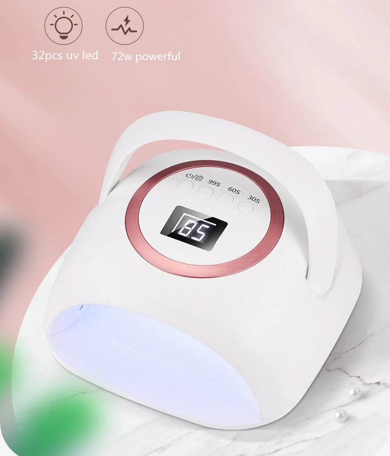 72W  Led Nail Lamp Rechargeable Wireless Sun Uv Nail Dryer