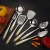 Import 7pcs Gold Plated Cheap 201 Stainless Steel Kitchen Accessories Tools Eco Friendly Kitchenware Cooking Utensil Set from China