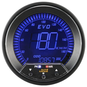 85mm auto LCD display gauge 4 Backlight Color GPS sensor speedometer