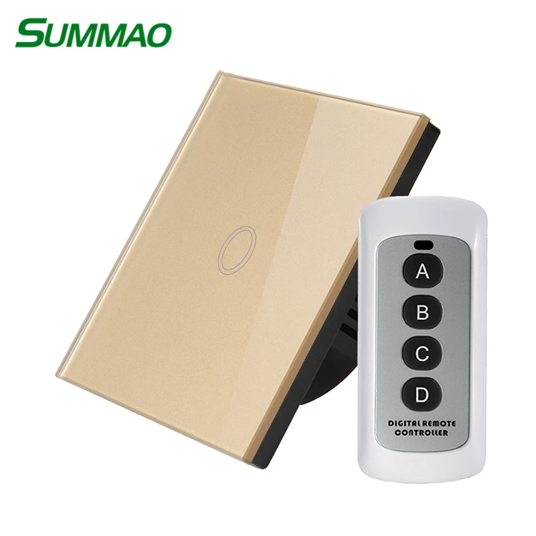 86 Type Smart Home Touch Switch Glass Panel Single Fire Line Remote Control Wall Switch