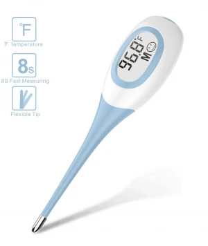 8S Fast Reading Baby Electronic Thermometer Blue Pink Digital Thermometer Hospital Use Soft Head Fahrenheit Celsius