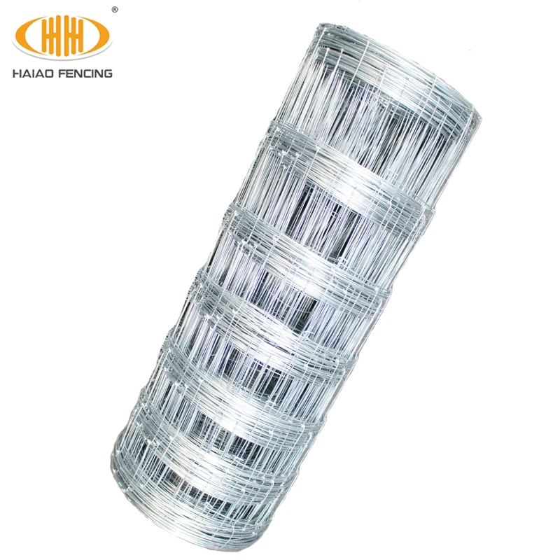 8&#x27; fixed knot galvanized pig and goat wire fence, high tensile bonnox fence wire for farm use