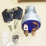 9G-7641 4 wire ignition switch Excavator spare parts 4 lines ignition Start switch with Key