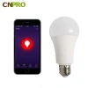 9W LED WIFI Smart Bulb Light E27 E26 B22 Alexa APP Control RGBW Color Changing