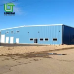 A metal garden shed high rise steel structure building