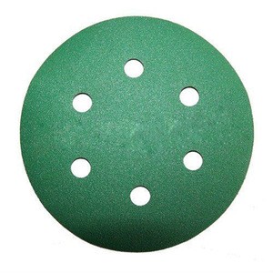 Abrasive sand paper disc 150mm 6 holes hook and loop sanding paper disc