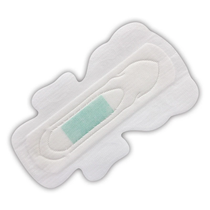 Absorbent paper core sanitary napkins menstrual pads with green functional chips