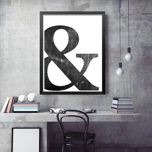 Abstract Minimalist Symbol Canvas Painting Black White Nordic Scandinavian Wall Art Picture Poster Print Living Room Home Decor