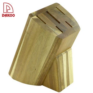 Acacia wood and Pine Woodl Knife Block in Kitchen Knives