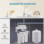 Adjust TDS 5 Stage Filtration Top Tier Supply Alkaline Water75 100 GPD RO System and Water Purifier With Tank