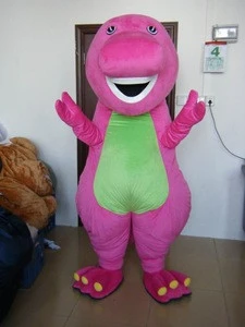 advertising Barney and friends mascot costume,fur mascots/baby bop adult costume for party