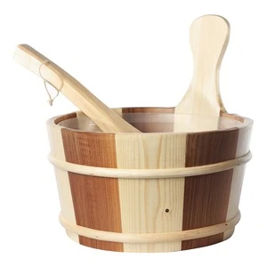Alphasauna sauna wooden bucket as a  sauna accessories for sales