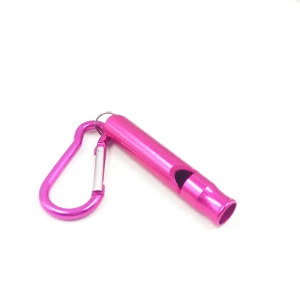Aluminum Whistle EDC Sport Emergency Survival Whistles Key Chain with Carabiner