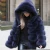 Import Amazon hot sale winter Thicken warm faux fox fur hoodie Outerwear jacket quilted thicken overcoat Fluffy ladies women coat from China