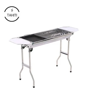 Amazon Hot Selling Portable Camping Folding Outdoor Stainless Steel BBQ Grill