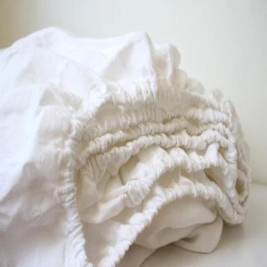 Amazon hot selling pure flax linen baby crib bed sheet, linen baby dot sheet