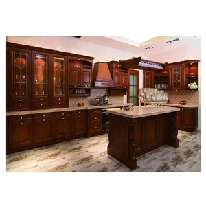 American cherry solid wood kitchen cabinets - kitchen cabinets design-Foshan furniture