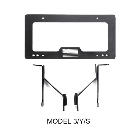 Applicable To Standard Us Accessories Premium Black Aluminum Alloy Tag License Plate Frame For Tesla Model 3/Y/S