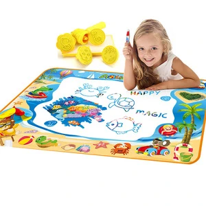 Aqua large  size  hot selling kids early educational toys big canvas booklet magic water doodle  drawing mat