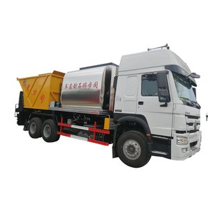 Asphalt crushed stone synchronous chip sealing car vehicle truck