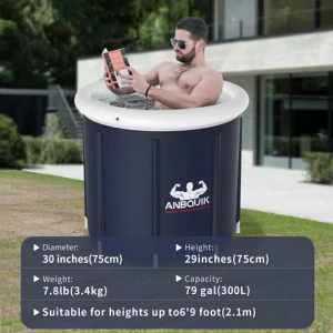 Athletes Portable Recovery Ice Water Bath PVC Inflatable Ice Bath Tub For Adults Portable Ice Bath