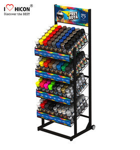 Buy Attractive Car Retail Store Freestanding Five-tier Metal Wire Paint ...
