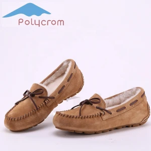 autumn &amp; winter genuine leather moccasin shoes women