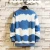 Import Autumn Spring Striped Blue Black White Tshirt Top Tees Brand Fashion Clothes Plus Size M-5XL O NECK Long Sleeve T Shirt MenS from China