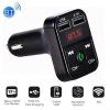 B2 Dual USB Charging Bluetooth FM Transmitter MP3 Music Player Car Kit, Support Hands-Free Call & TF Card & U Disk (Black)