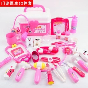 baby pretend role play toys preschool educational plastic doctor kit for kids tools toy set 32pcs