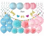 Baby Shower Decoration Tissue Paper Pom Pom Boy or Gorl Gender Reavel