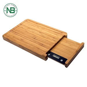 Bamboo Cutting board and Chopping Block with Digital Scale