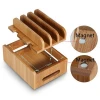Bamboo Holder for iphone Stand for Samsung Phone Cords Charging Station Docks Holder Stand for Smart Phones and Tablets