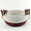 basket liner willow storage basket with white liner