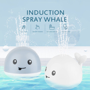 Bath Toys Water Toys Baby Children Whale Electric Induction Sprinkler Music Colorful Lights Baby