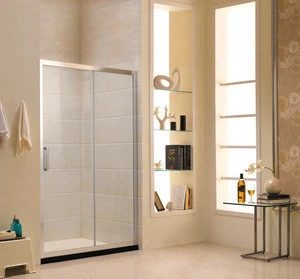 Bathroom easy clean tempered glass square folding shower door C13