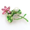 Beautiful Enamel Flower Lotus Brooch Pin Women Jewelry Accessories