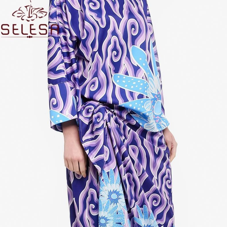 Best Quality Names Of Ladies Dresses Printed Muslim Design Baju Kebaya Modern Islam Women Clothing