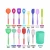 Import Best seller Non-stick Heat Resistant 17- Piece Colorful Silicone Kitchen Utensils Set With Stainless Steel Handle from China