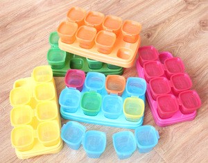 Best Selling Baby Weaning Food Freezing Cubes Tray Pots/ Baby Blocks Food Storage Containers/Baby Food Freezer container