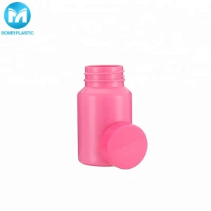 Best selling cheap 75ml capsule pet packaging pink pill bottles for pharmaceutical