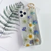 Best Selling Shockproof beautiful  Cute dry flower TPU  Protective Phone Case With Strap for Iphone Xs Max