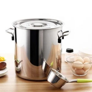 Big volume stainless steel commercial soup pot 30 liter stock pot