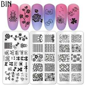 BIN Nail Art Plate Best selling nail decoration tool stamping plate nail art set