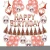 Import Birthday Party Supplies Rose Gold Party Decorations Rose Gold Confetti Balloons Banner Birthday Party Decorations Set from China