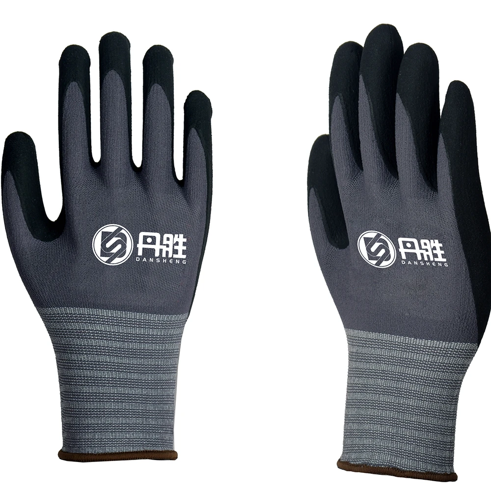 Black Nitrile Anti-slip Elasticy Working Gloves