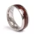 Import Black&Silver Wholesale Damascus Steel Wood Ring from China