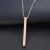 Import Blank Simple Personalized Tricolor Copper Engraved Vertical Bar pendant Necklace jewelry from China